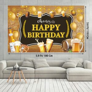 LXlucktim Beer Birthday Party Decorations for Men, 110 Pcs Aged to Perfection Party Supplies Balloons Garland Arch Kit for Mens 30th 40th 50th - Backdrop, Toppers, Balloon, Hanging Swirls