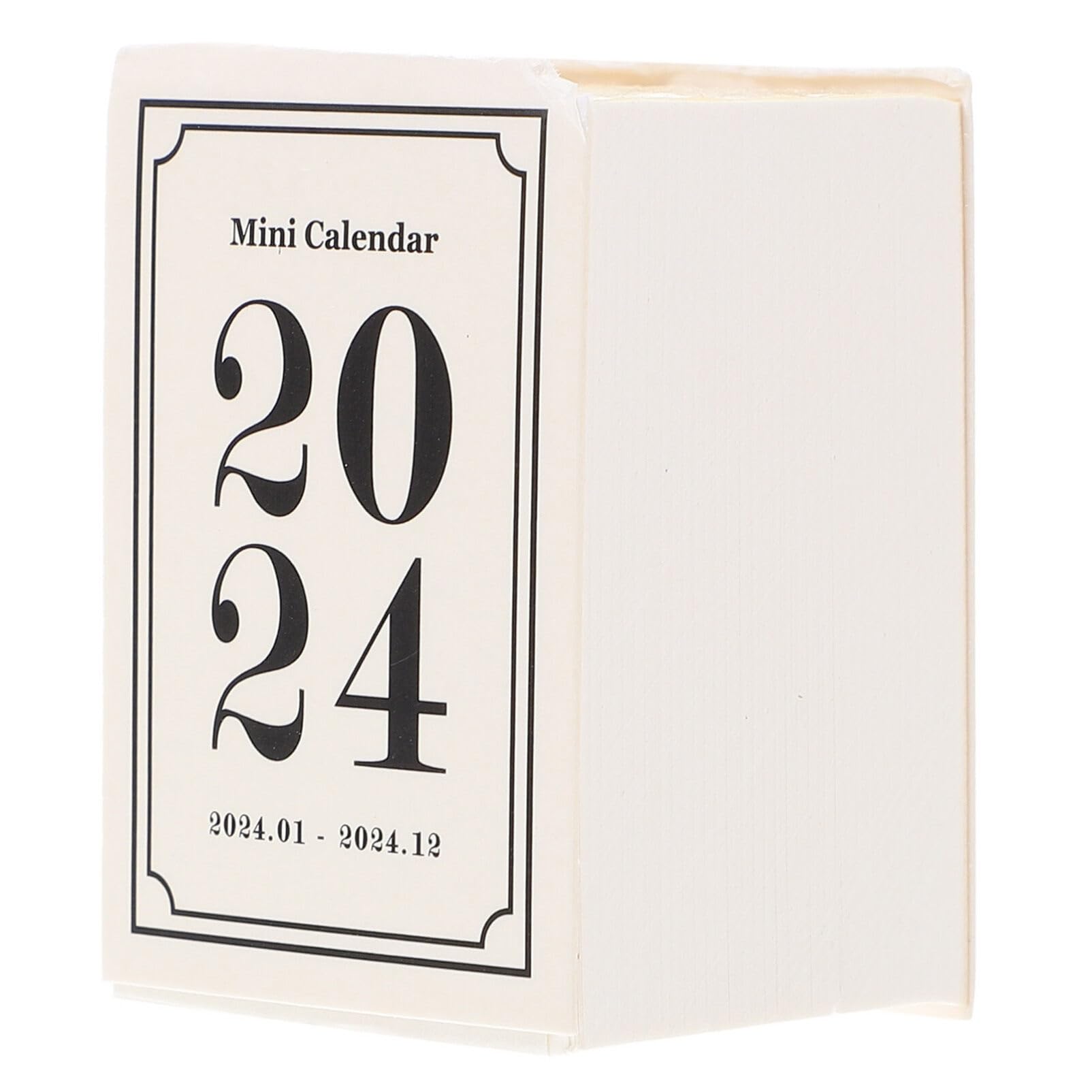 Operitacx Miniature Desk Calendar 2024 Tear Off Daily Calendar Memo Pad Calendar Aesthetic Time Scheduler Planner Agenda Organizer for Home Office School White