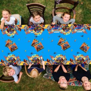 83Pieces Truck Birthday Party Supplies, Truck Birthday Party Decorations Include 1Pc 5*3FT Truck Backdrop, 1Pc 71*42inch Tablecloth, 1Pc Banner, 40Pcs 7" Plates and Napkins for Boy Birthday Party