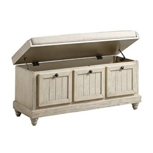 Lexicon Berryessa Lift-Top Storage Bench, Distressed White