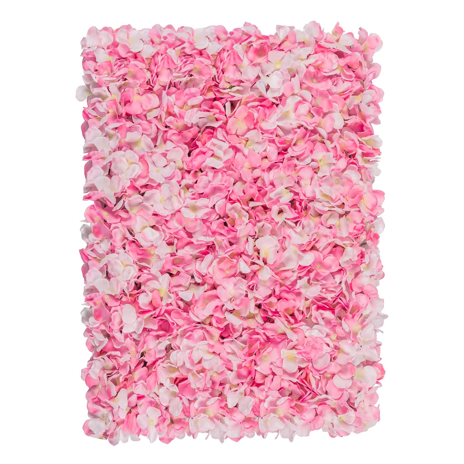 Flower Wall Panel Set, U'Artliens Artificial Wall Flower Backdrop 24x16 Inch 3D Silk Hydrangea Rose Floral Panel for Photo Background Home Party Wedding Backdrop Decoration (4pcs, Pink)