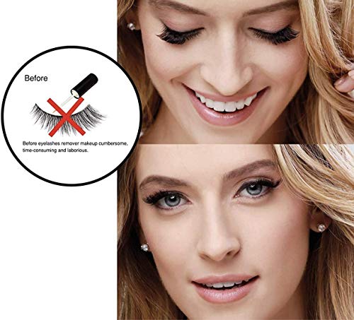 No Glue Magnetic Eyelashes Natural Look, Half Eye 2 Magnets Reusable False Eyelashes with Applicator