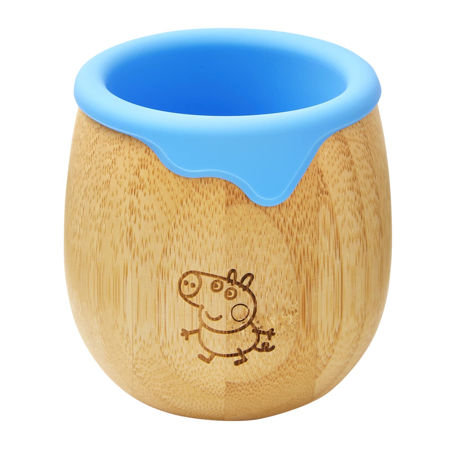 Peppa Pig Toddler Cup for Kids – 150ml Bamboo Cup for Baby with Silicone Liner | Transition Sippy Cup | Snack Cup | Ideal for Baby-Led Weaning | Promotes Drinking and Oral Motor Skills