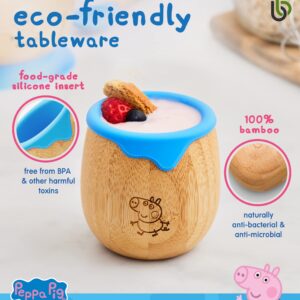 Peppa Pig Toddler Cup for Kids – 150ml Bamboo Cup for Baby with Silicone Liner | Transition Sippy Cup | Snack Cup | Ideal for Baby-Led Weaning | Promotes Drinking and Oral Motor Skills