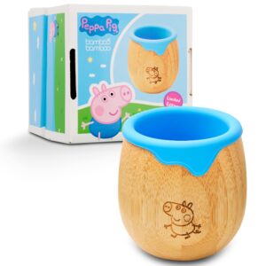 Peppa Pig Toddler Cup for Kids – 150ml Bamboo Cup for Baby with Silicone Liner | Transition Sippy Cup | Snack Cup | Ideal for Baby-Led Weaning | Promotes Drinking and Oral Motor Skills