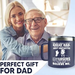 VIWIS Gifts for Dad from Daughter, Son - Dad Gifts from Daughter, Son for Fathers Day - Birthday Gifts for Dad, Funny Dad Birthday Gifts - Best Dad Mug 14Oz