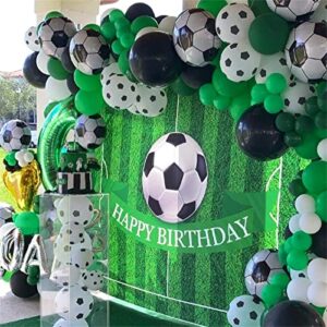 Soccer Party Balloons Set, 32 Inch Champion Trophy Mylar Foil Balloon and Football Helium Foil Balloons, World Cup 2022 Decor for Boys Kids Soccer Ball Fans Sport Birthday Party Decoration Supplies