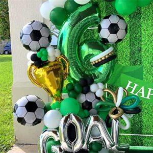 Soccer Party Balloons Set, 32 Inch Champion Trophy Mylar Foil Balloon and Football Helium Foil Balloons, World Cup 2022 Decor for Boys Kids Soccer Ball Fans Sport Birthday Party Decoration Supplies