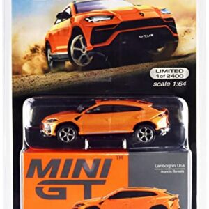 Lambo Urus Arancio Borealis Orange Met w/Sunroof Limited Edition to 2400 Pieces Worldwide 1/64 Diecast Model Car by True Scale Miniatures MGT00360