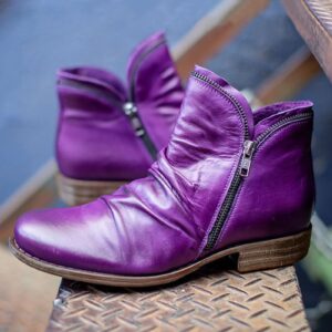 Womens Sandals, Knee High Boots Women Wide Calf Women Heels Cute Boots Zipper Back Shoes Lace Up Heels Leather Vintage Boots Womens Cowgirl Boots Purple