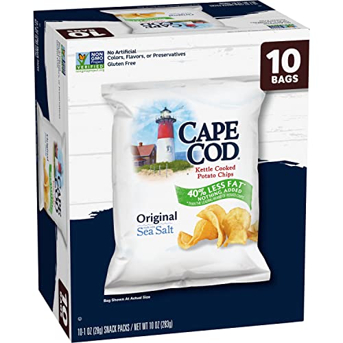 Cape Cod Potato Chips Original Less Fat, 1 Oz, 10 Ct