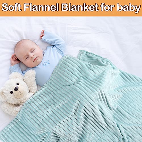 Reginary 8 Pcs Flannel Fuzzy Baby Blankets 30 x 40 Inches Toddler Blanket Newborn Blankets Soft Warm Infant Receiving Blanket for Girls Boys Gifts Cot Stroller Crib Nap Sofa Outdoor, 8 Colors