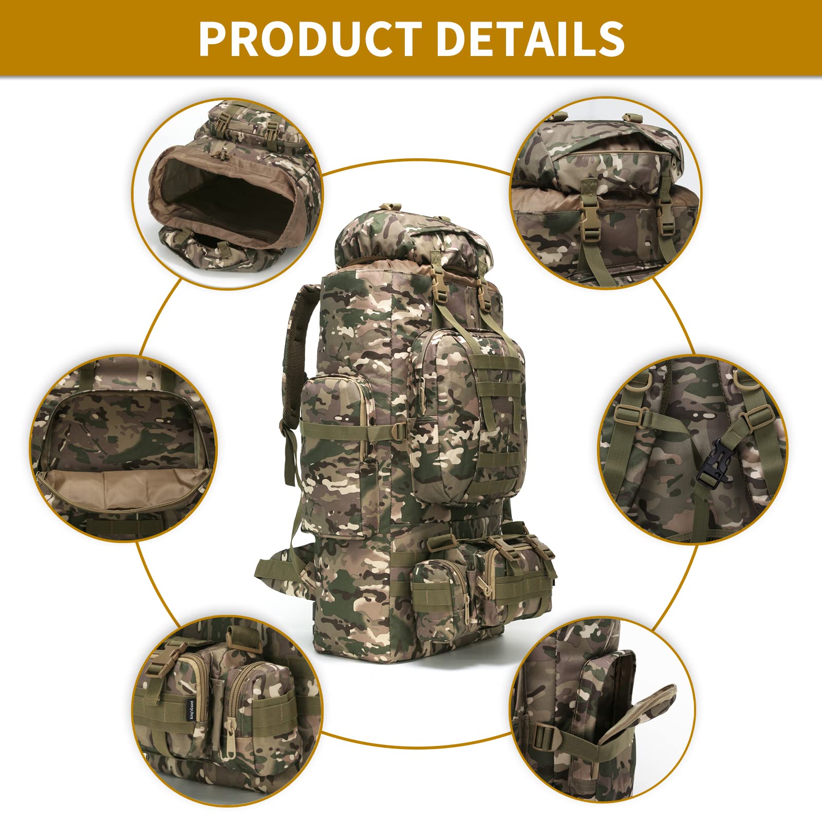 Tianya Outdoor Military Tactical Backpack Molle Assault Backpack Mountaineering Backpack Outdoor Sports Backpack