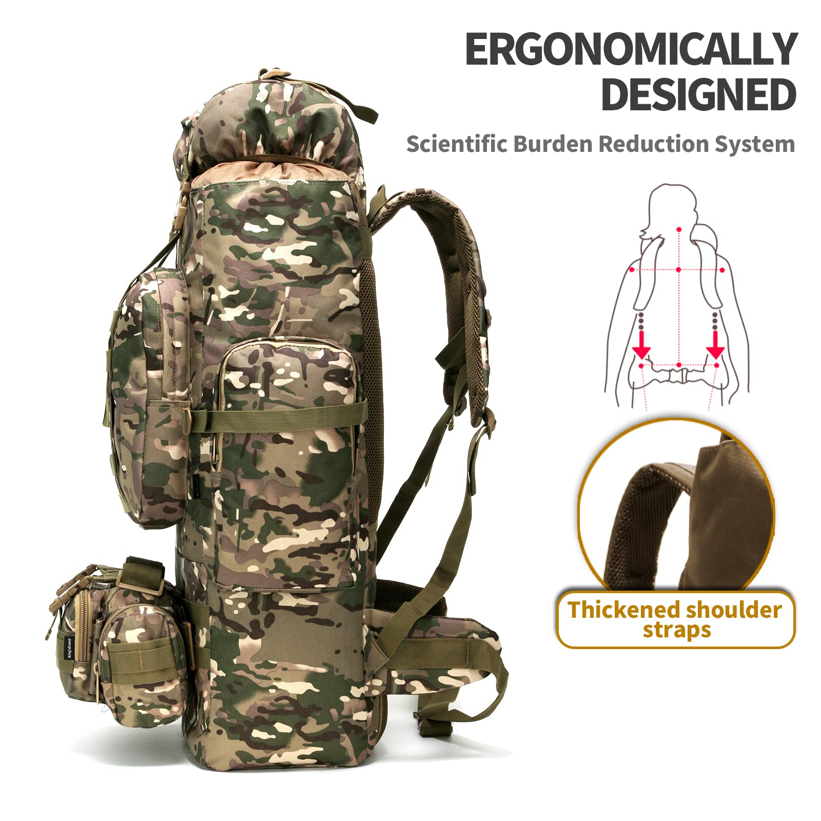 Tianya Outdoor Military Tactical Backpack Molle Assault Backpack Mountaineering Backpack Outdoor Sports Backpack