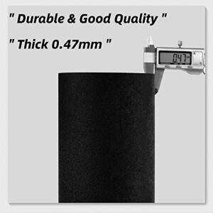 Decotalk Black Felt Fabric Self Adhesive Felt Sheets for Crafts 17.7"x120" Velvet Fabric Black Felt Sheets Felt Sticker for Crafts Black Velvet Drawer Liner Felt Fabric Felt Sheets with Sticky Backing