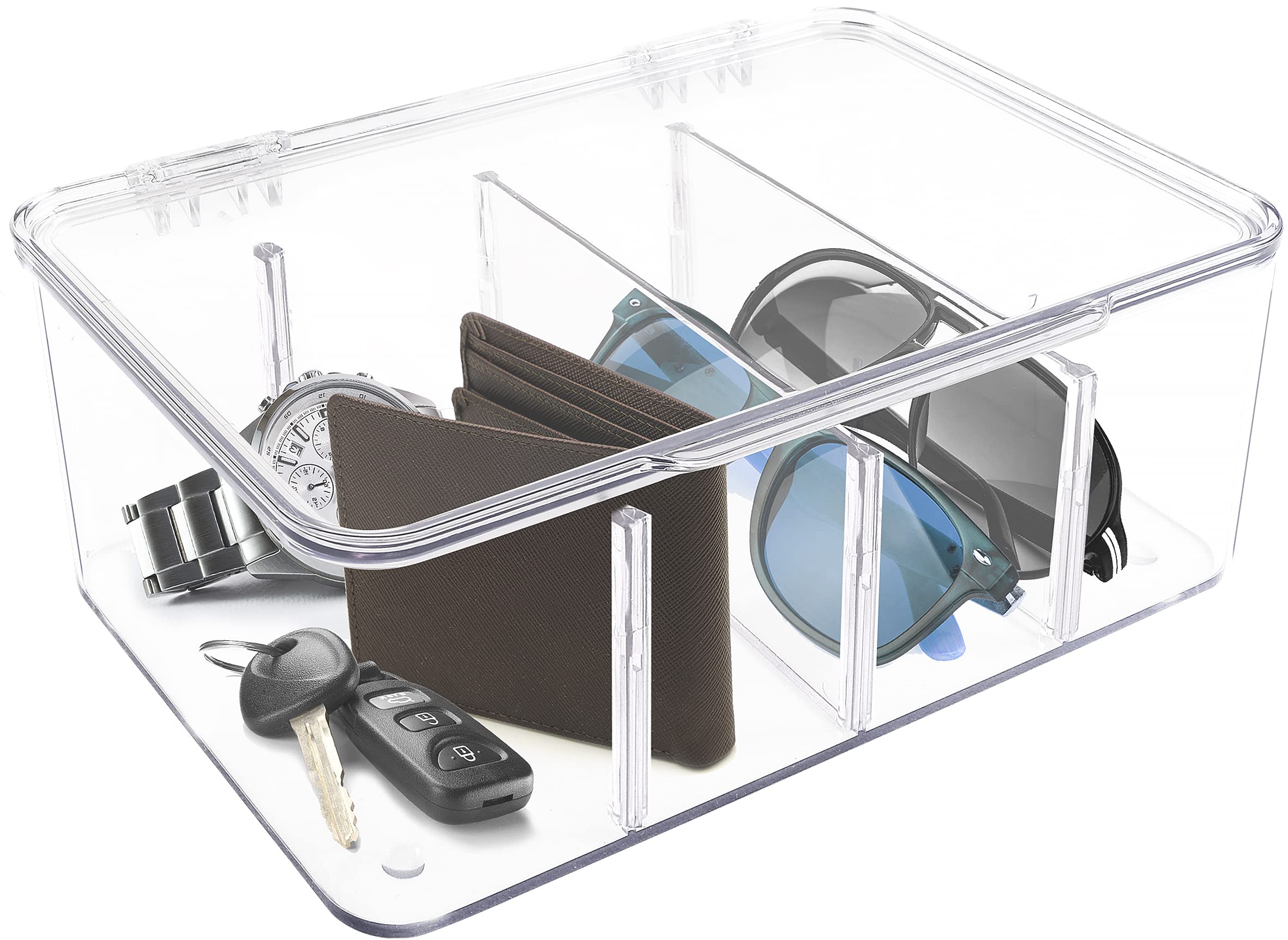 Utopia Home Eye Glasses Holder (Pack of 1) - Premium Sunglass Organizer - Eyeglass Holder & Glasses Storage Organizer for Sunglasses, Reading Glasses & Accessories (Clear)