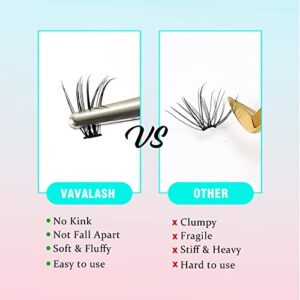 VAVALASH Cluster Lashes 30D+40D-0.07-D-10-16MIX DIY Faux Mink Silk Lash Clusters for Full Eyelash Extensions at Home (30D+40D-0.07-D-10-16mm Mix)