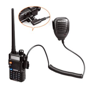 Remtise Walkie Talkie Handheld Speaker Mic, Shoulder Microphone for BaoFeng UV-5R 5RA 5RB 5RC 5RD 5RE 5REPLUS 3R+ Two Way Radio Accessories