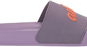 adidas Women's Adilette Shower Slide Sandal, Shadow Violet/Impact Orange/Violet Fusion, 7