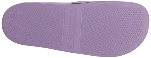 adidas Women's Adilette Shower Slide Sandal, Shadow Violet/Impact Orange/Violet Fusion, 7