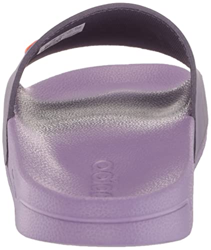 adidas Women's Adilette Shower Slide Sandal, Shadow Violet/Impact Orange/Violet Fusion, 7