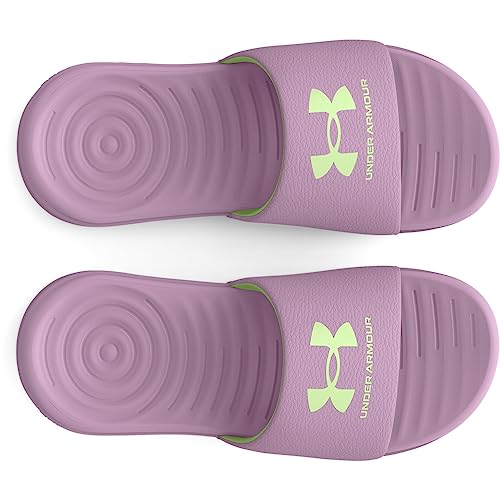 Under Armour Girls' Ansa Fixed Strap, (502) Fresh Orchid/Fresh Orchid/Lumos Lime, 5, US