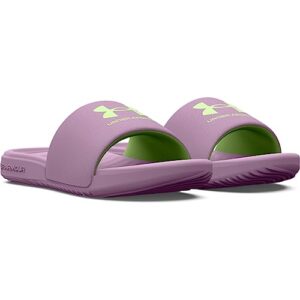 Under Armour Girls' Ansa Fixed Strap, (502) Fresh Orchid/Fresh Orchid/Lumos Lime, 5, US