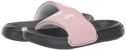 Under Armour Girls' Ansa Fixed Strap, (004) Black/Prime Pink/White, 4, US