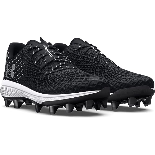 Under Armour Women's Glyde 2.0 MT TPU, (001) Black/Black/Metallic Silver, 8, US