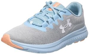 under armour women's charged impulse 3 knit, (102) mod gray/blizzard/white, 9, us