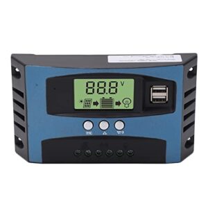 solar controller mppt charging 12v 24v intelligent identification lcd display solar panel regulator (30a (10a discharge))