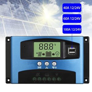 Solar Controller MPPT Charging 12V 24V Intelligent Identification LCD Display Solar Panel Regulator (30A (10A Discharge))