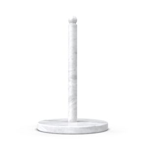 koville african natural marble paper towel holder countertop, genuine stone paper towel holder stand for kitchen storage, for standard or jumbo-sized rolls(namib fantasy)