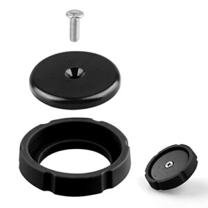 launceter pre-rinse spray valve repair kit for commercial faucet with sprayer valve spray face bumper & screw repair part, kit for most commercial sink faucet touch on kitchen sink faucets, 1pc-black