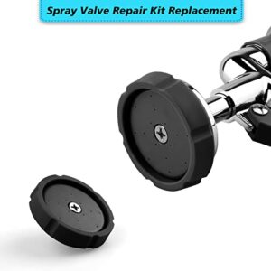 Launceter Pre-Rinse Spray Valve Repair Kit for Commercial Faucet with Sprayer Valve Spray Face Bumper & Screw Repair Part, Kit for Most Commercial Sink Faucet Touch On Kitchen Sink Faucets, 1PC-Black