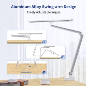 Kary Desk Lamps for Home Office with Remote, Swing Arm Tall Desk Lamp, Extra Bright Led Computer Desk Light, Eyes Protected Desktop Lights with Adjustable Lighting for Task, Drafting, Work, Architect