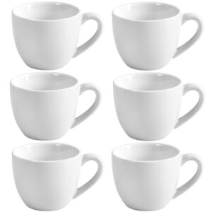 homedge mini procelain espresso cup, 3 ounces / 90 ml tiny coffee mugs demitasse for espresso, tea- white