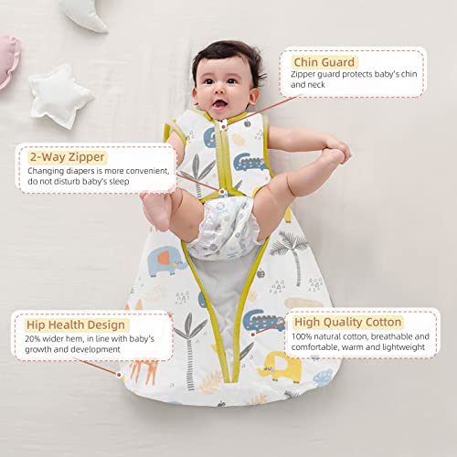 SERAPHY Baby Sleep Sack 6-12 Months 100% Cotton 1.5TOG Wearable Blanket Baby Sleeping Bag Comfortable Toddler Sleeping Sack for Baby Boys & Girls