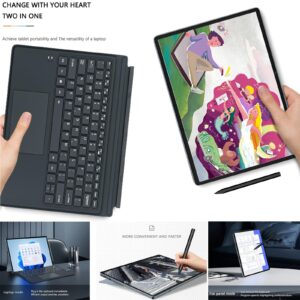 KUU Lebook Plus 2 in 1 Laptop, Core I7-1165G7 CPU 16GB RAM 512GB PCIe SSD Windows 11 WiFi 6 Tablets, 12.6 inch 2160×1440 IPS Touchscreen, with Keyboard and Pen Metal Housing Tablet PC