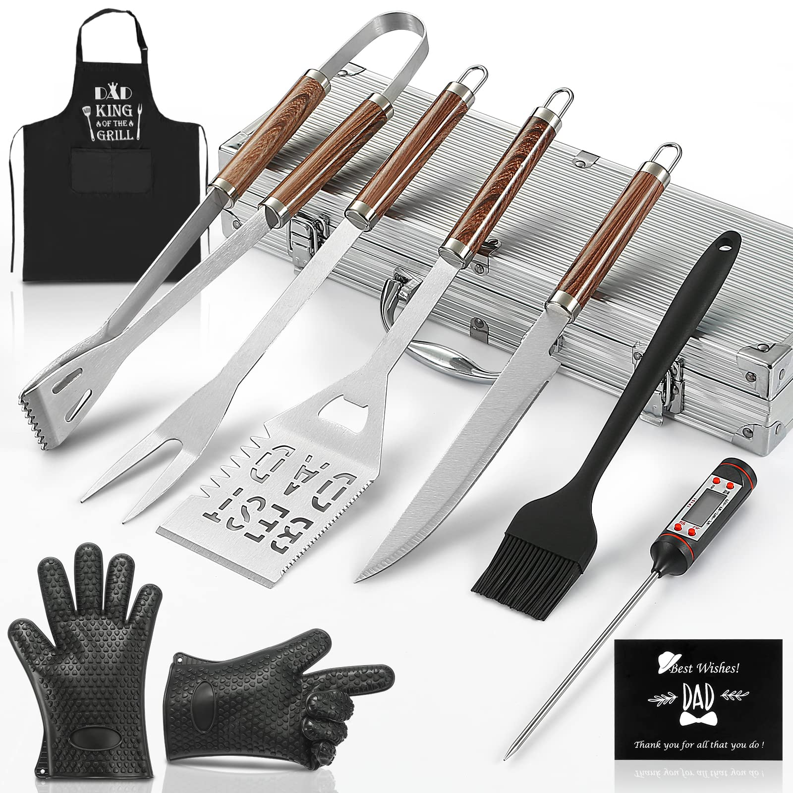 Birthday Gifts for Dad from Son Daughter, Cool BBQ Grill Tool Set Best Dad Gifts Idea for Dads Who Have Everything, Dad Birthday Gifts Unique Dad Gifts for New Dad Grilling Gifts for Father Daddy