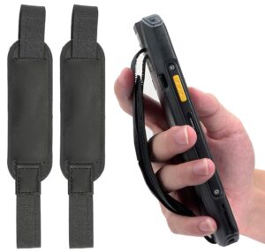 twin pack: hand strap for zebra tc21 tc26 tc53 tc58 tc73 tc78 mobile computer scanner - adjustable on both ends - finger palm harness grip (2 units)