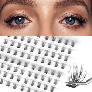 easitension lash clusters diy eyelash extension,80 clusters lashes 10mm 12mm 14mm 16mm mix 3d effect eyelash,easy to apply at home 14mm cross