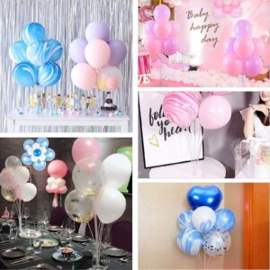 Faitoger 4 Sets of Balloon Stand Kits, Reusable Clear Balloon Stand with Base Balloon Table Floor Stand for for Birthday Wedding Festival Anniversary Party Christmas Decorations (4PCS)