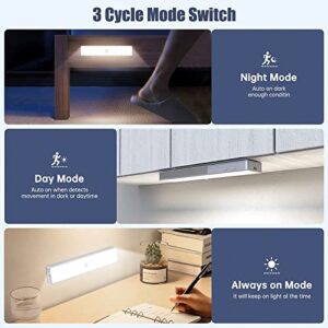 30-LED Closet Light with Charging Station, Motion Sensor Under Cabinet Lights, Wireless USB Rechargeable Kitchen Night Lights, Battery Operated Light for Wardrobe,Cabinet,Cupboard-4Pcs