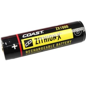coast zx1000 zithion-x li-ion rechargeable battery for the xp11r led flashlight, black