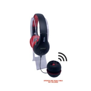 Things Audio Portable Personal FM Radio Headphones Pull-Out Antenna for Great Reception, Walking, Jogging, Relaxing, School, Talk Radio - Powered by 2AA Batteries (Not Included) (Black & Red)