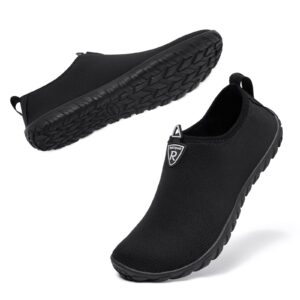 Racqua Men&Women Aqua Socks for Hiking Surf Diving Sport Quick-Dry Water Shoes Breathable Pool Beach Swim Shoes Black 13W/12M