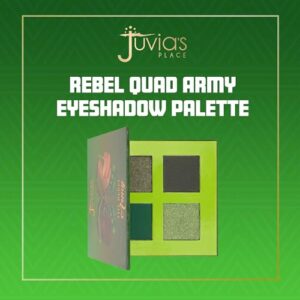 Juvia's Place Rebel Quad Army Eyeshadow Palette - Shades of 4 Professional Eye Makeup, Pigmented Eyeshadow Palette, Makeup Palette for Eye Color & Shine, Pressed Eyeshadow Cosmetics