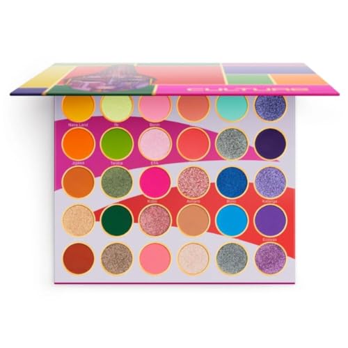 Juvia's Place Culture - Yellow, Greens, Purple, Chromatic, Eyeshadow Palette, Professional Eye Makeup, Pigmented Eyeshadow Palette, Makeup Palette for Eye Color & Shine, Pressed Eyeshadow Cosmetics