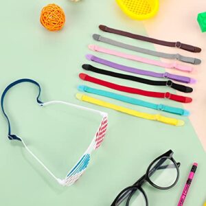 9 Pcs Kids Glasses Strap with Snap Button Elastic Adjustable Eyeglass Band Nonslip Glasses Holder for Kids Safety Eyewear Retainers for Toddler Sports Eye Glass Sunglasses Lanyard (Multicolored)